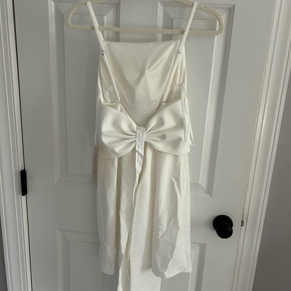 NWT Revelry crepe Bow mini Dress bridal wedding reception